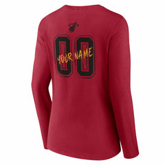 Miami Heat Women's Hustle Custom Long Sleeve V-Neck T-Shirt Online