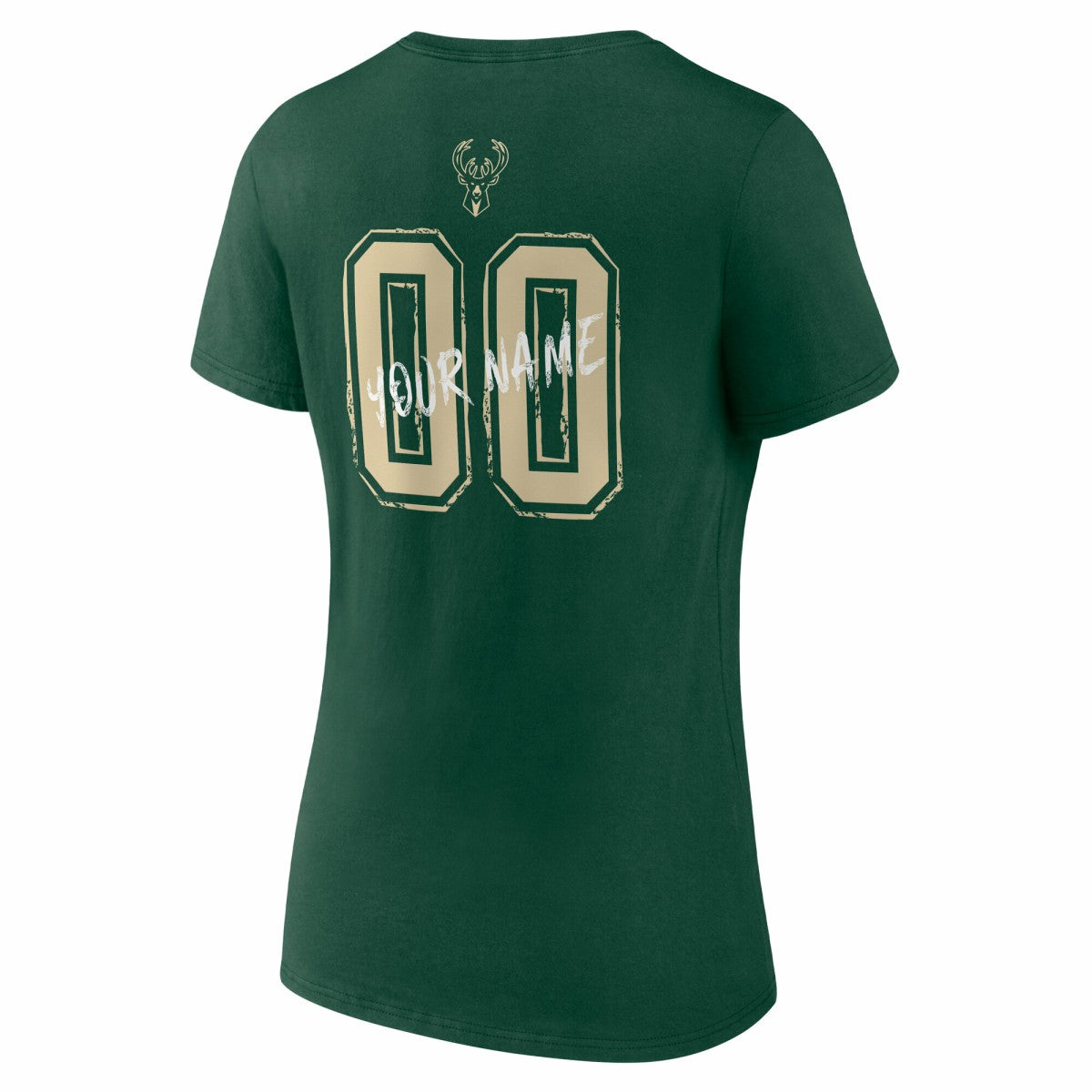 Milwaukee Bucks Women's Hustle Custom V-Neck T-Shirt On Sale