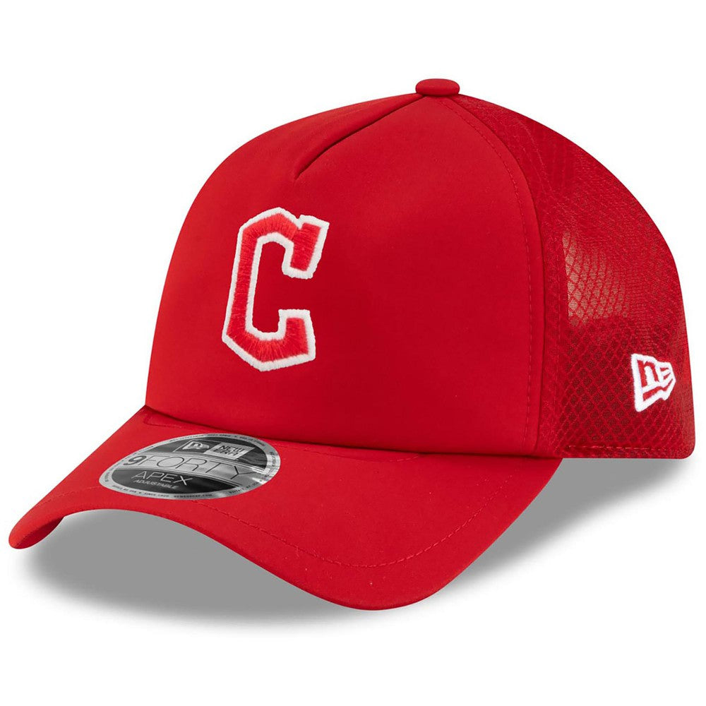 Cleveland Guardians New Era 2026 Batting Practice Apex 9FORTY Adjustable Trucker Hat | MLB Online