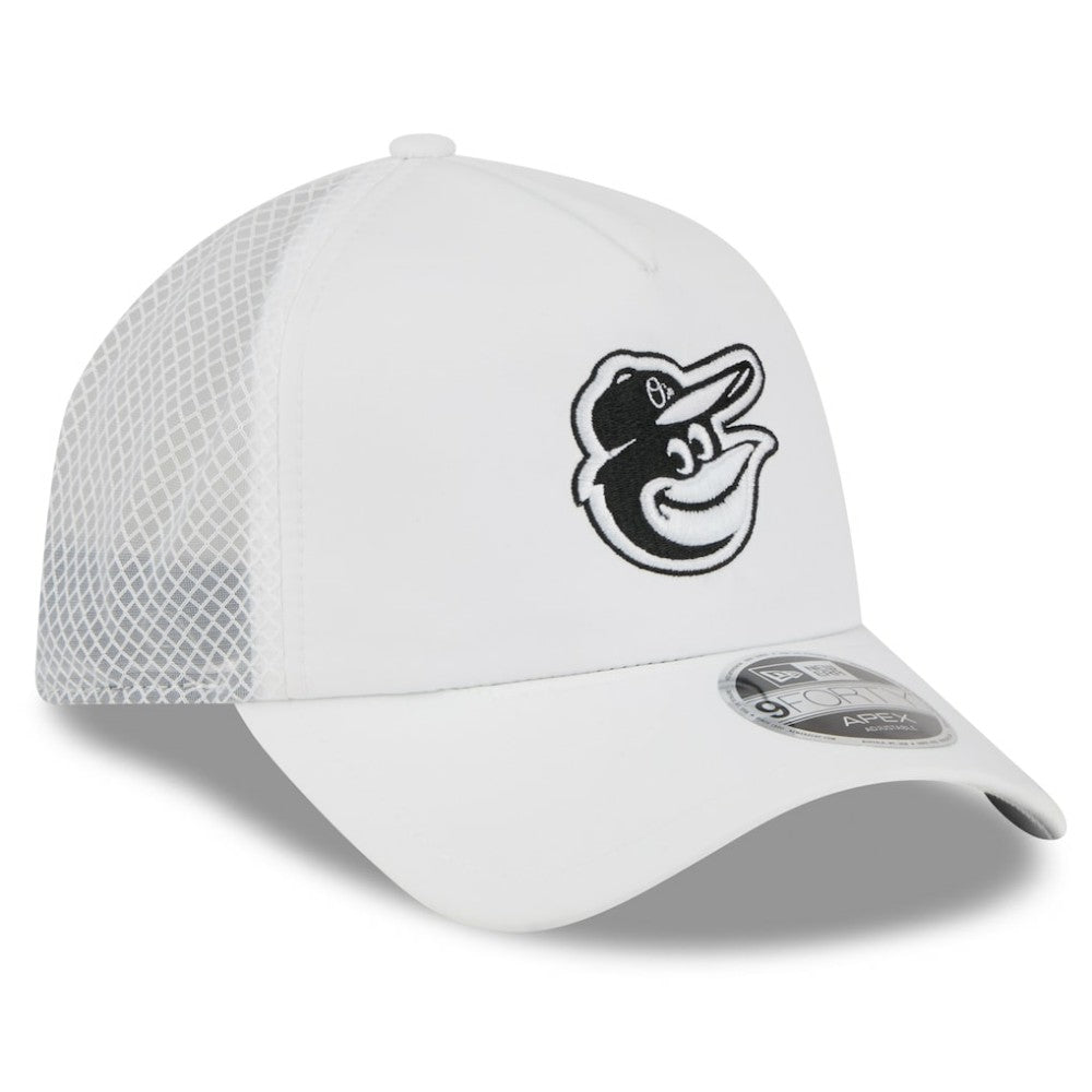 Baltimore Orioles New Era 2026 Batting Practice Apex 9FORTY Adjustable Trucker Hat | MLB US