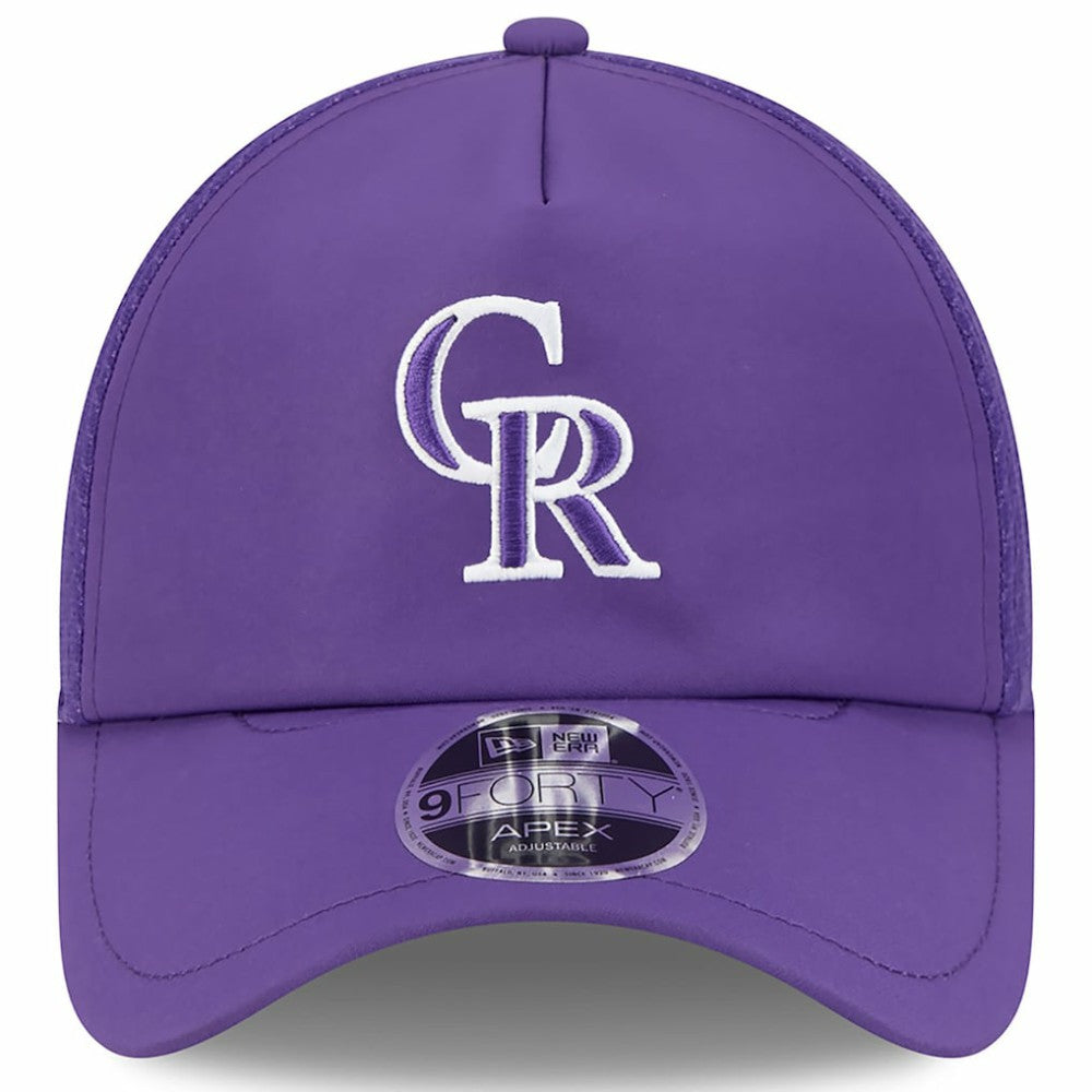 Colorado Rockies New Era 2026 Batting Practice Apex 9FORTY Adjustable Trucker Hat | MLB Outlet