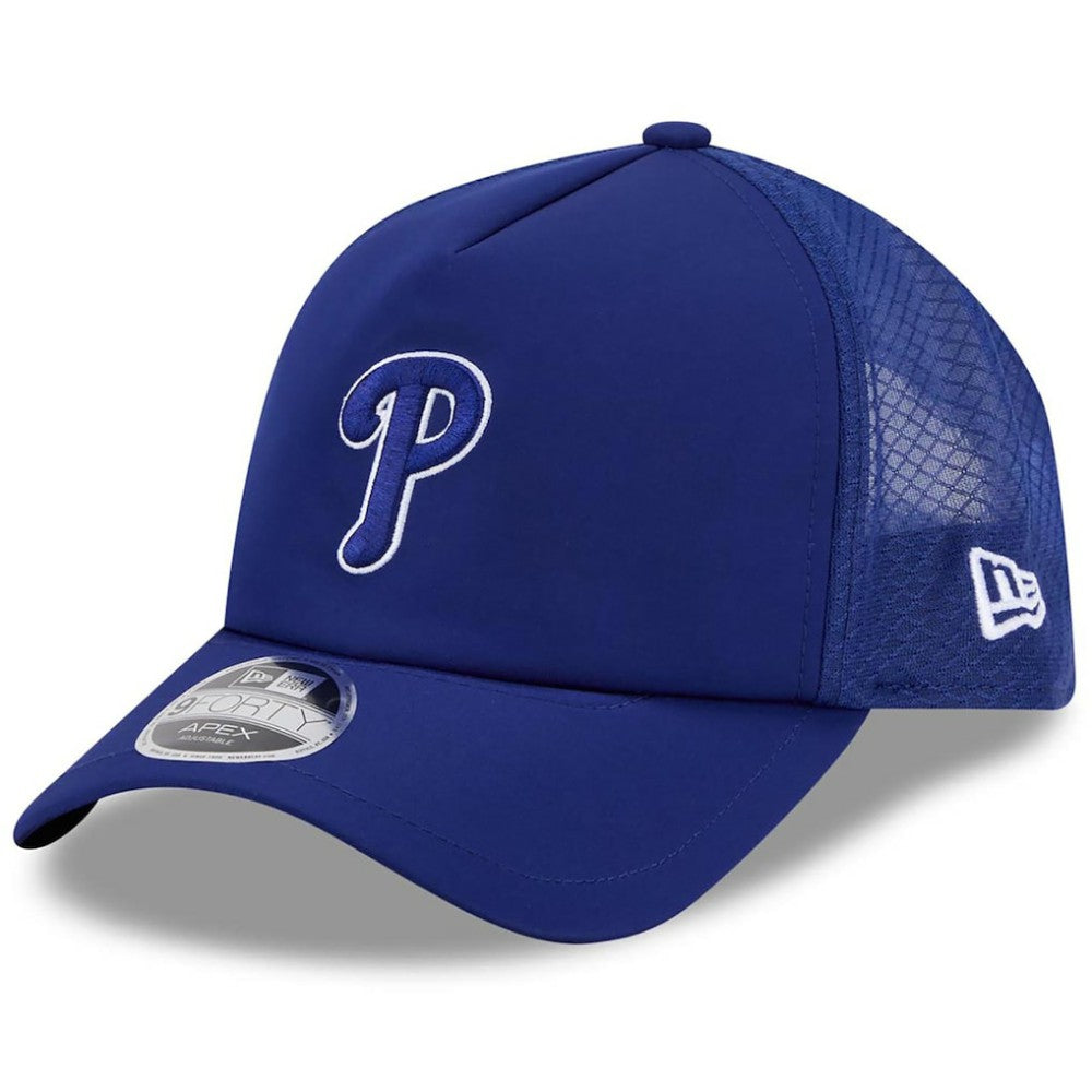 Philadelphia Phillies New Era 2026 Batting Practice Apex 9FORTY Adjustable Trucker Hat | MLB Near me