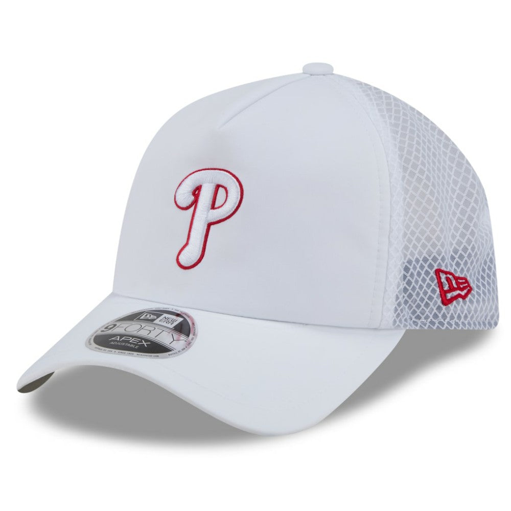 Philadelphia Phillies New Era 2026 Batting Practice Apex 9FORTY Adjustable Trucker Hat | MLB Sale