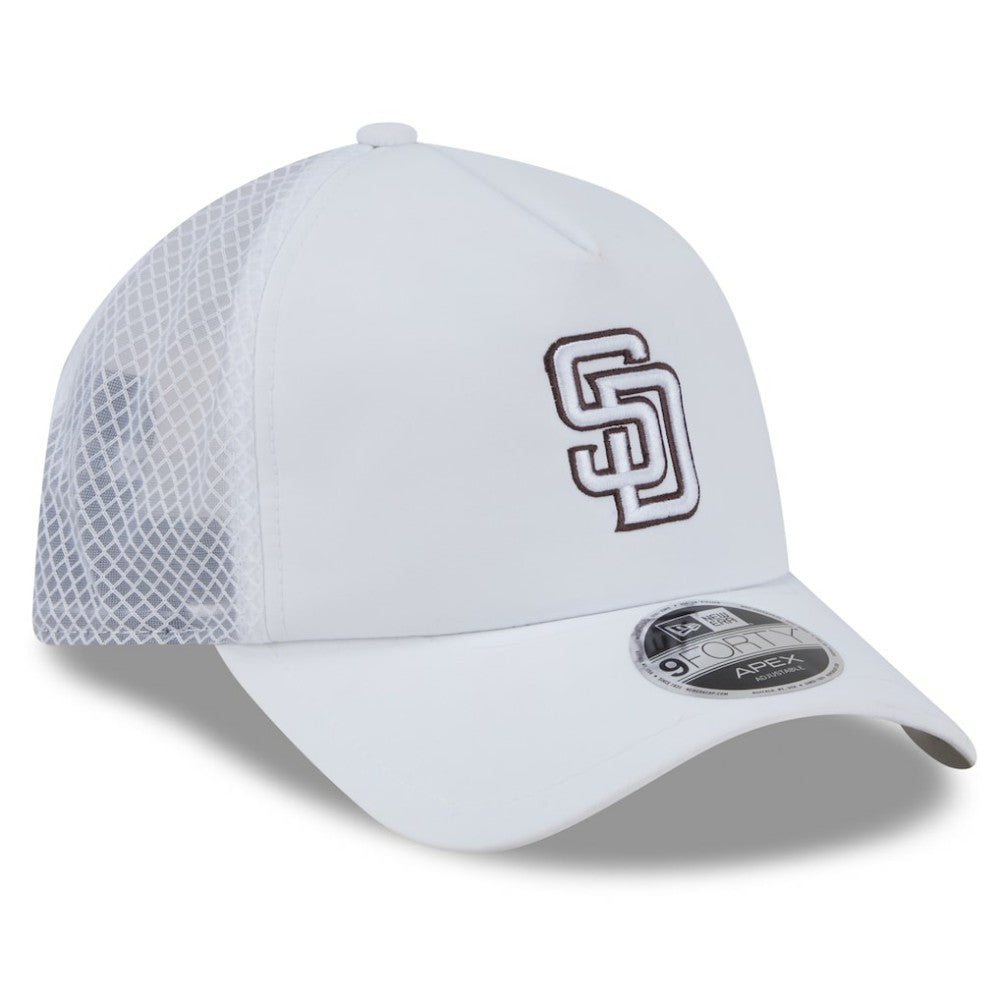 San Diego Padres New Era 2026 Batting Practice Apex 9FORTY Adjustable Trucker Hat | MLB Sale