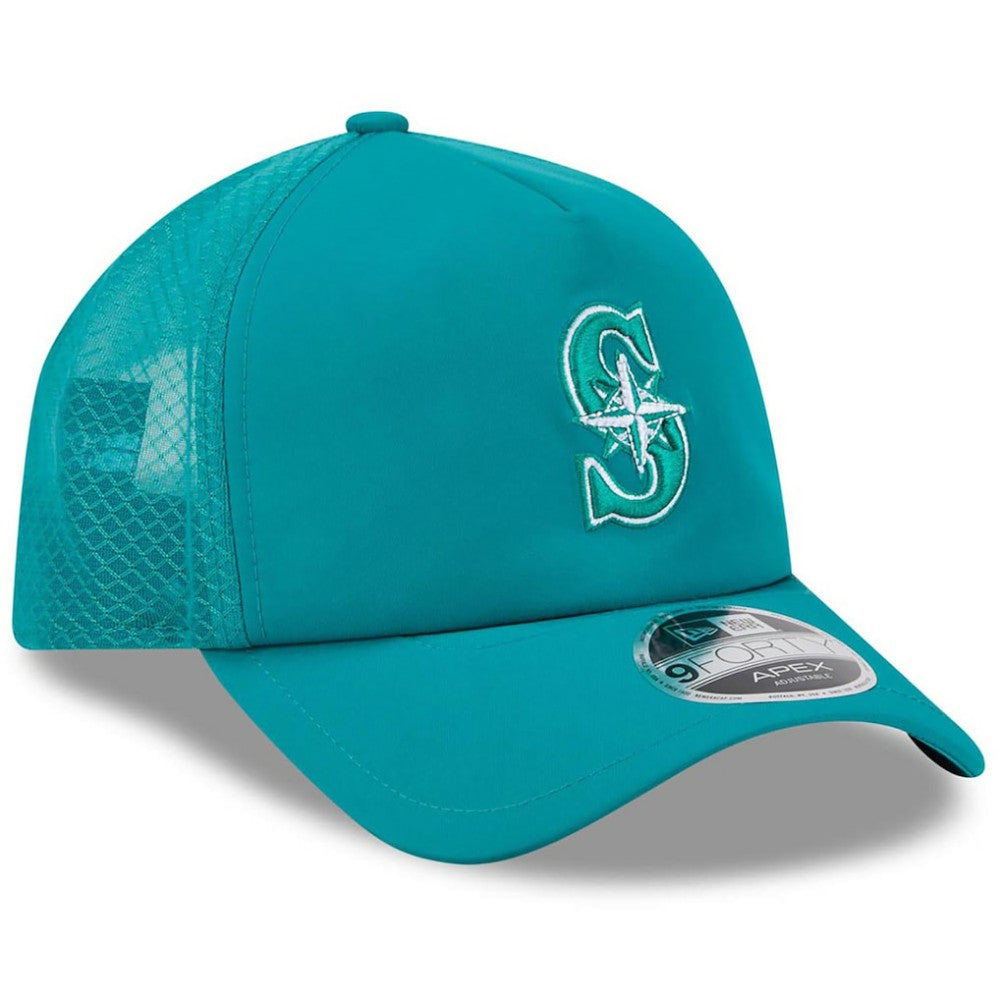 Seattle Mariners New Era 2026 Batting Practice Apex 9FORTY Adjustable Trucker Hat | MLB New