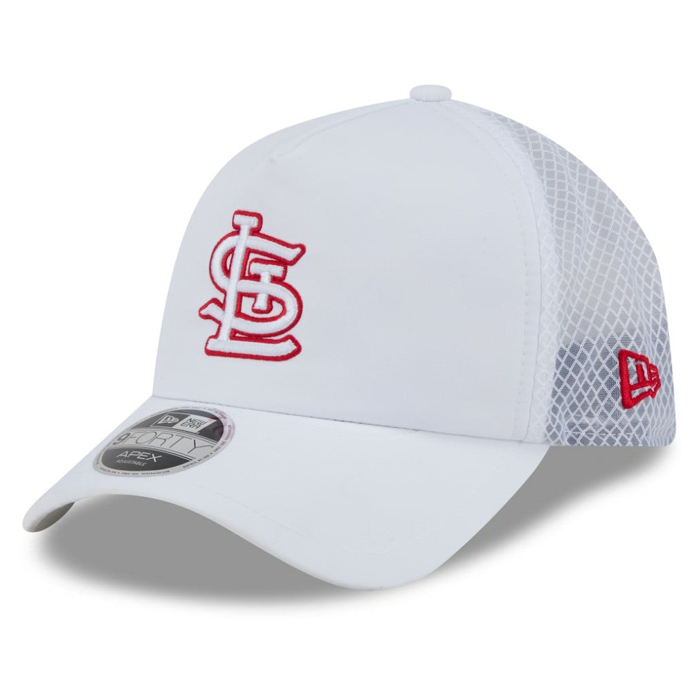 St. Louis Cardinals New Era 2026 Batting Practice Apex 9FORTY Adjustable Trucker Hat | MLB For sale
