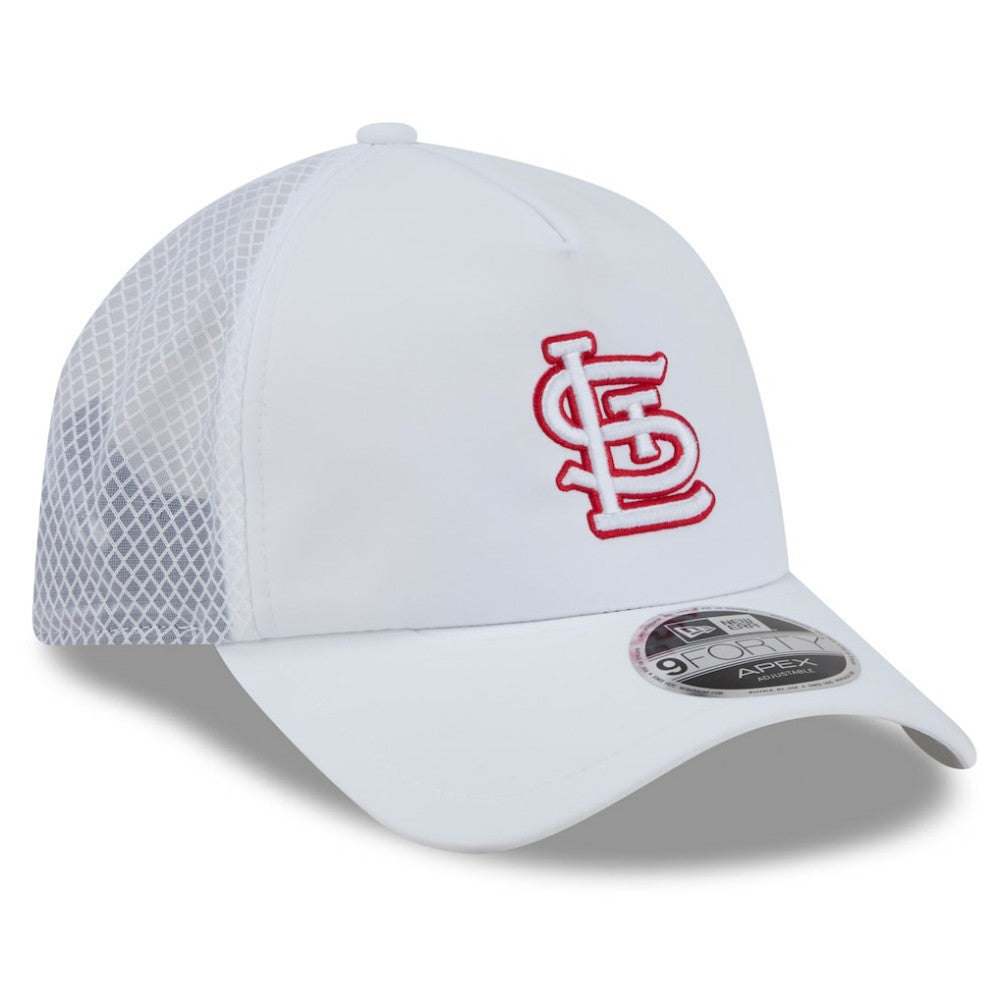 St. Louis Cardinals New Era 2026 Batting Practice Apex 9FORTY Adjustable Trucker Hat | MLB For sale