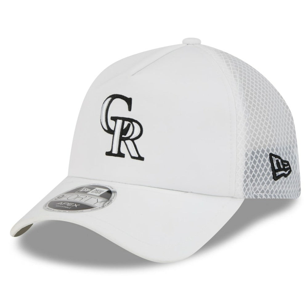 Colorado Rockies New Era 2026 Batting Practice Apex 9FORTY Adjustable Trucker Hat | MLB Shop