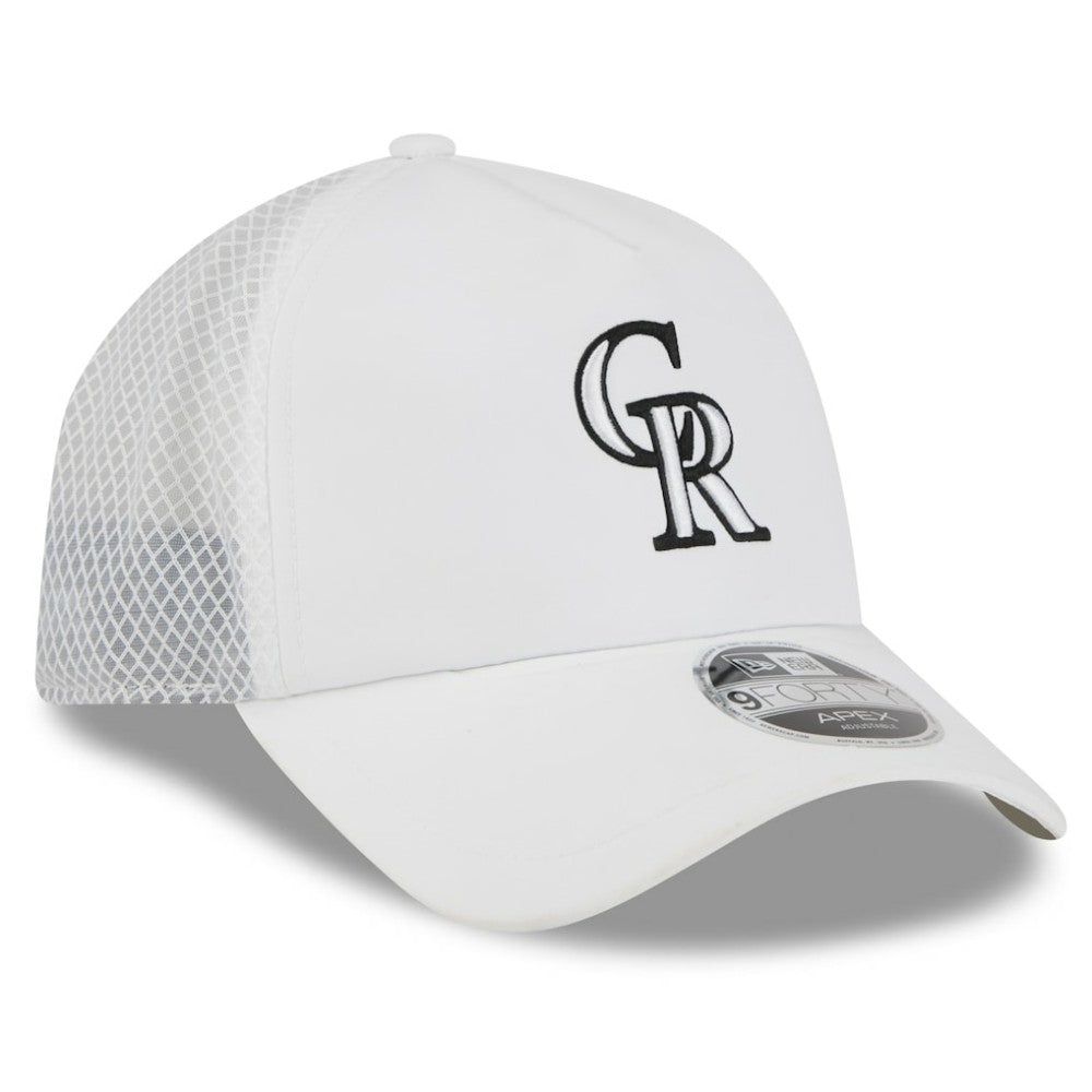 Colorado Rockies New Era 2026 Batting Practice Apex 9FORTY Adjustable Trucker Hat | MLB Shop