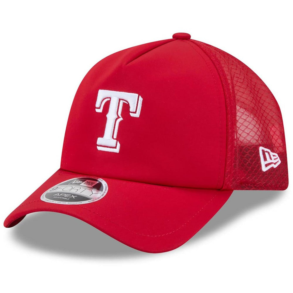 Texas Rangers New Era 2026 Batting Practice Apex 9FORTY Adjustable Trucker Hat | MLB Outlet
