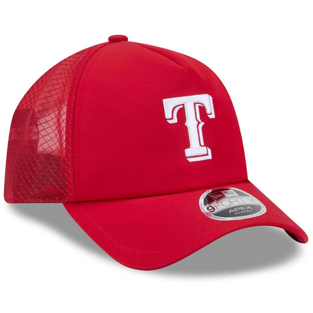 Texas Rangers New Era 2026 Batting Practice Apex 9FORTY Adjustable Trucker Hat | MLB Outlet