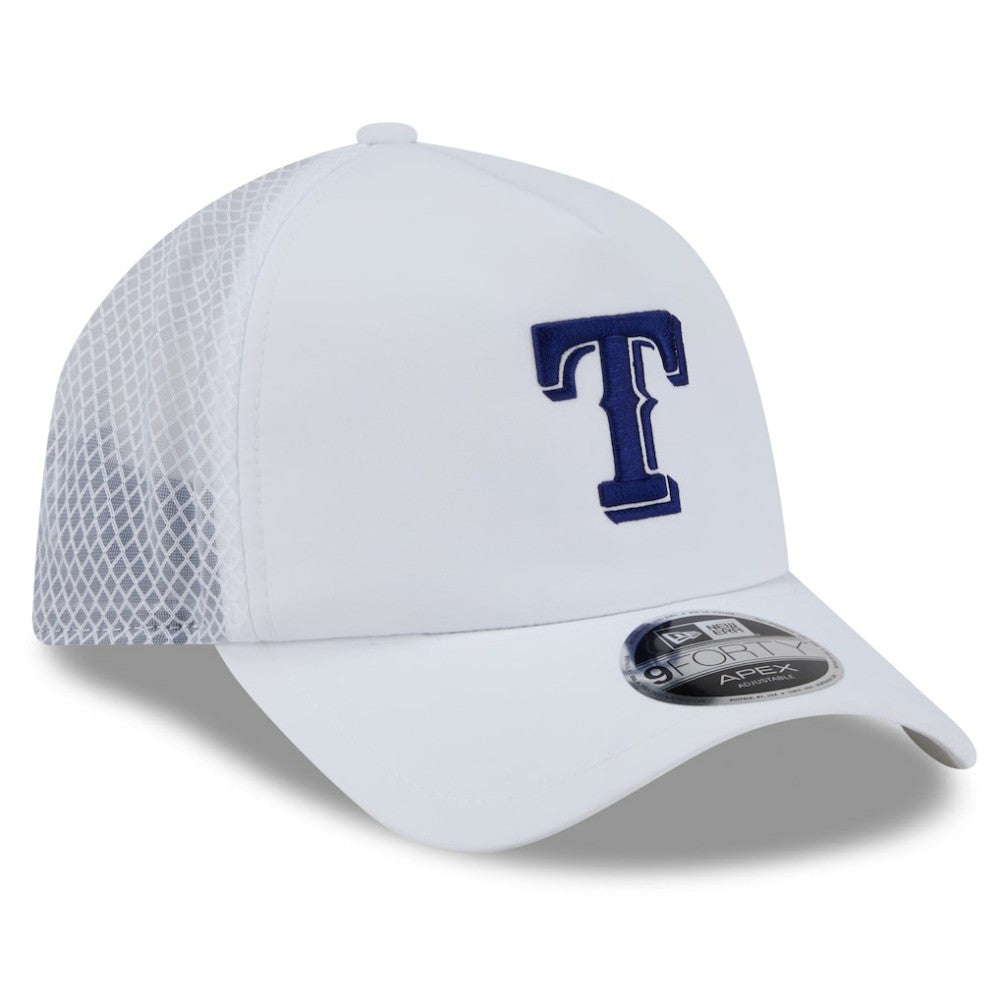 Texas Rangers New Era 2026 Batting Practice Apex 9FORTY Adjustable Trucker Hat | MLB Sale