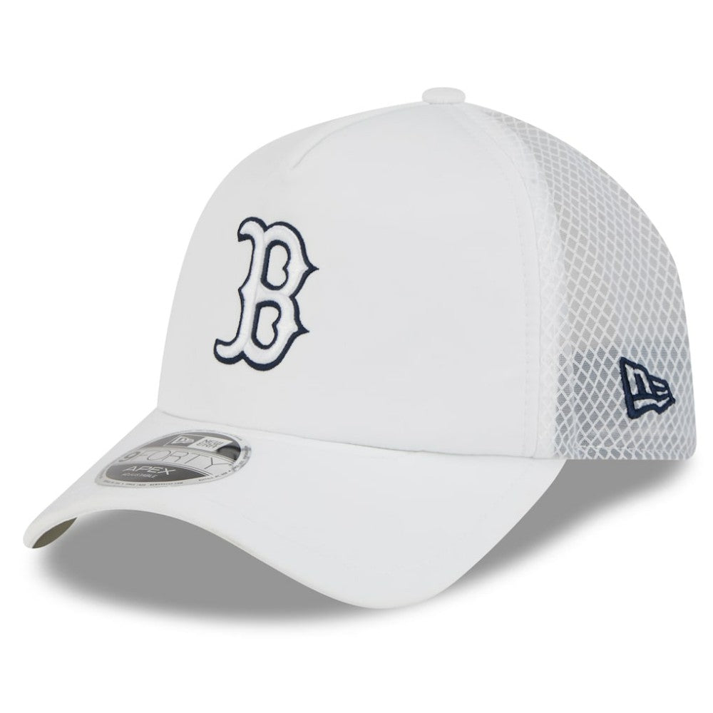 Boston Red Sox New Era 2026 Batting Practice Apex 9FORTY Adjustable Trucker Hat | MLB Outlet