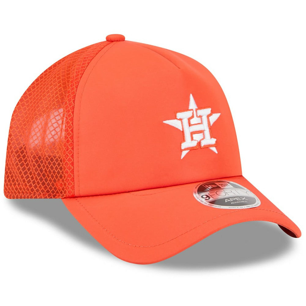 Houston Astros New Era 2026 Batting Practice Apex 9FORTY Adjustable Trucker Hat | MLB For sale