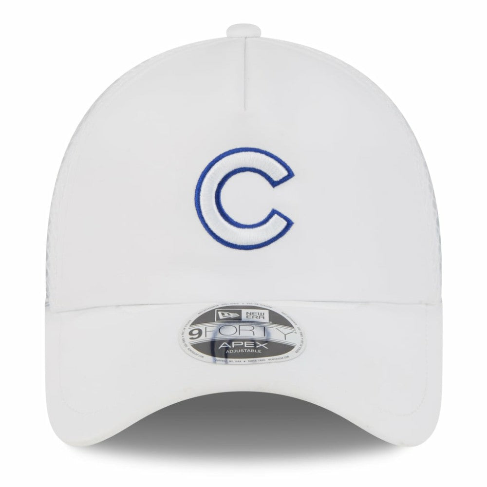 Chicago Cubs New Era 2026 Batting Practice Apex 9FORTY Adjustable Trucker Hat | MLB Sale