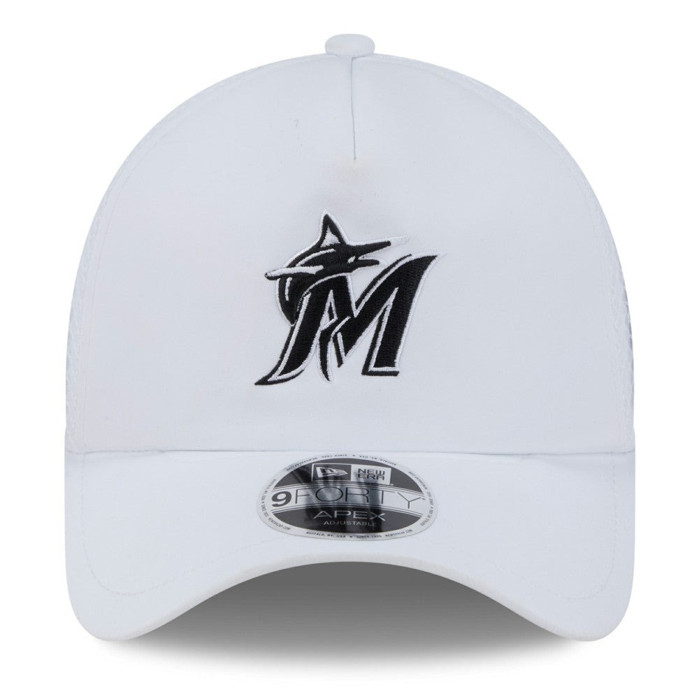 Miami Marlins New Era 2026 Batting Practice Apex 9FORTY Adjustable Trucker Hat | MLB US