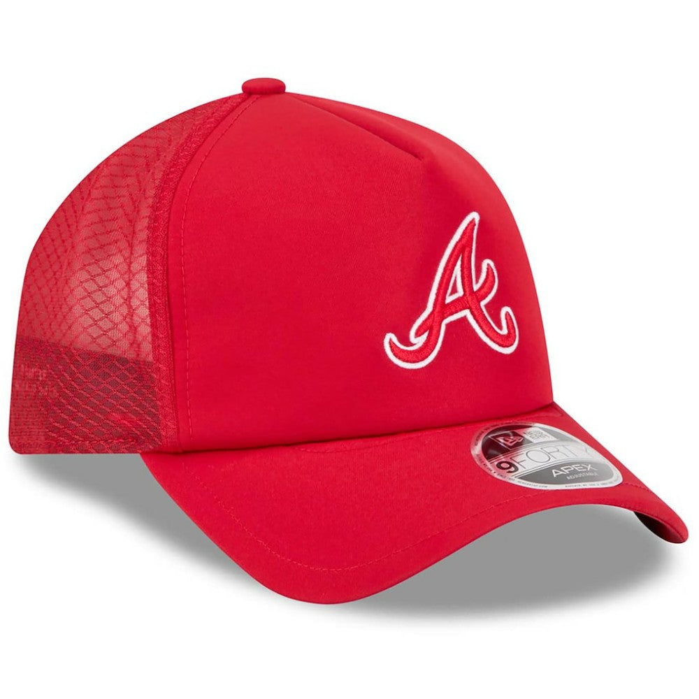Atlanta Braves New Era 2026 Batting Practice Apex 9FORTY Adjustable Trucker Hat | MLB Discount