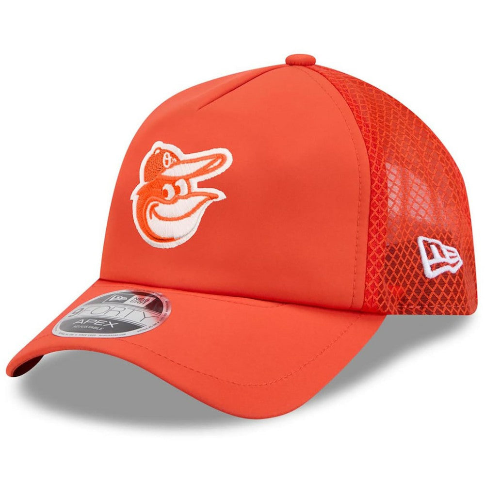 Baltimore Orioles New Era 2026 Batting Practice Apex 9FORTY Adjustable Trucker Hat | MLB Near me
