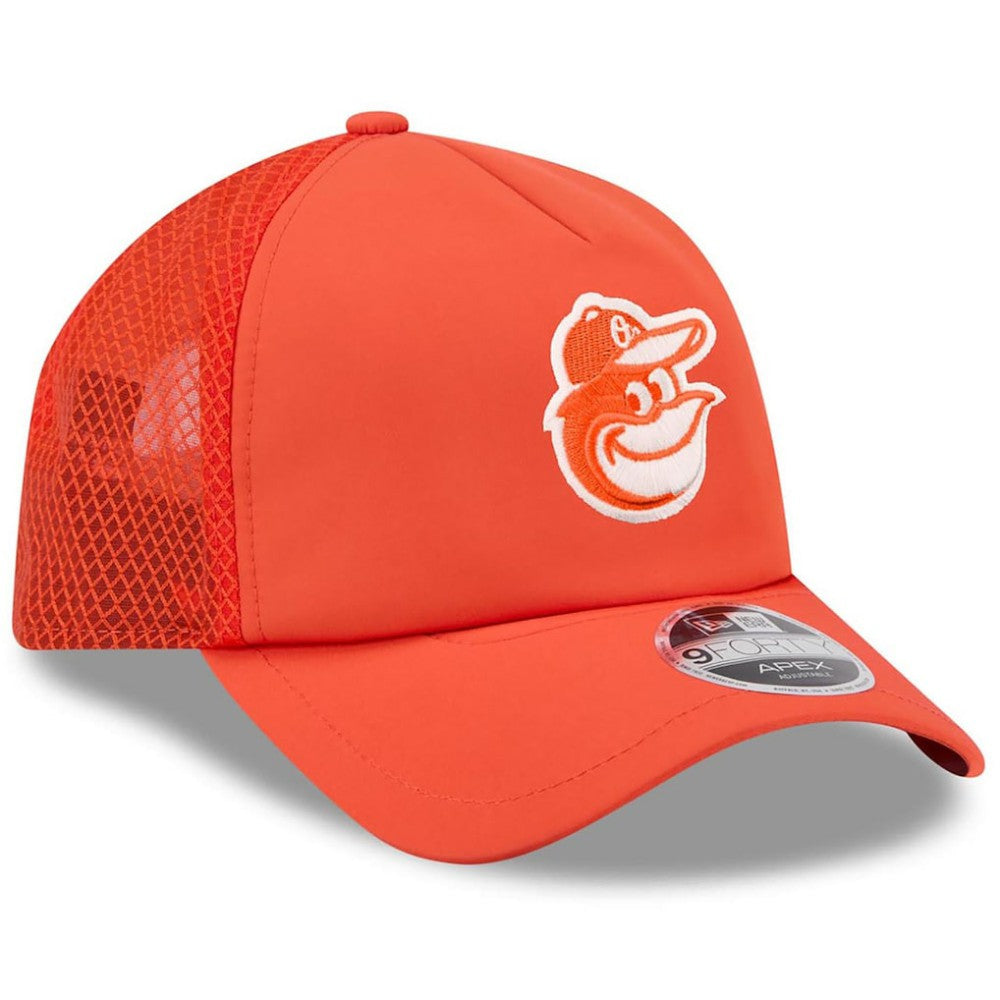 Baltimore Orioles New Era 2026 Batting Practice Apex 9FORTY Adjustable Trucker Hat | MLB Near me
