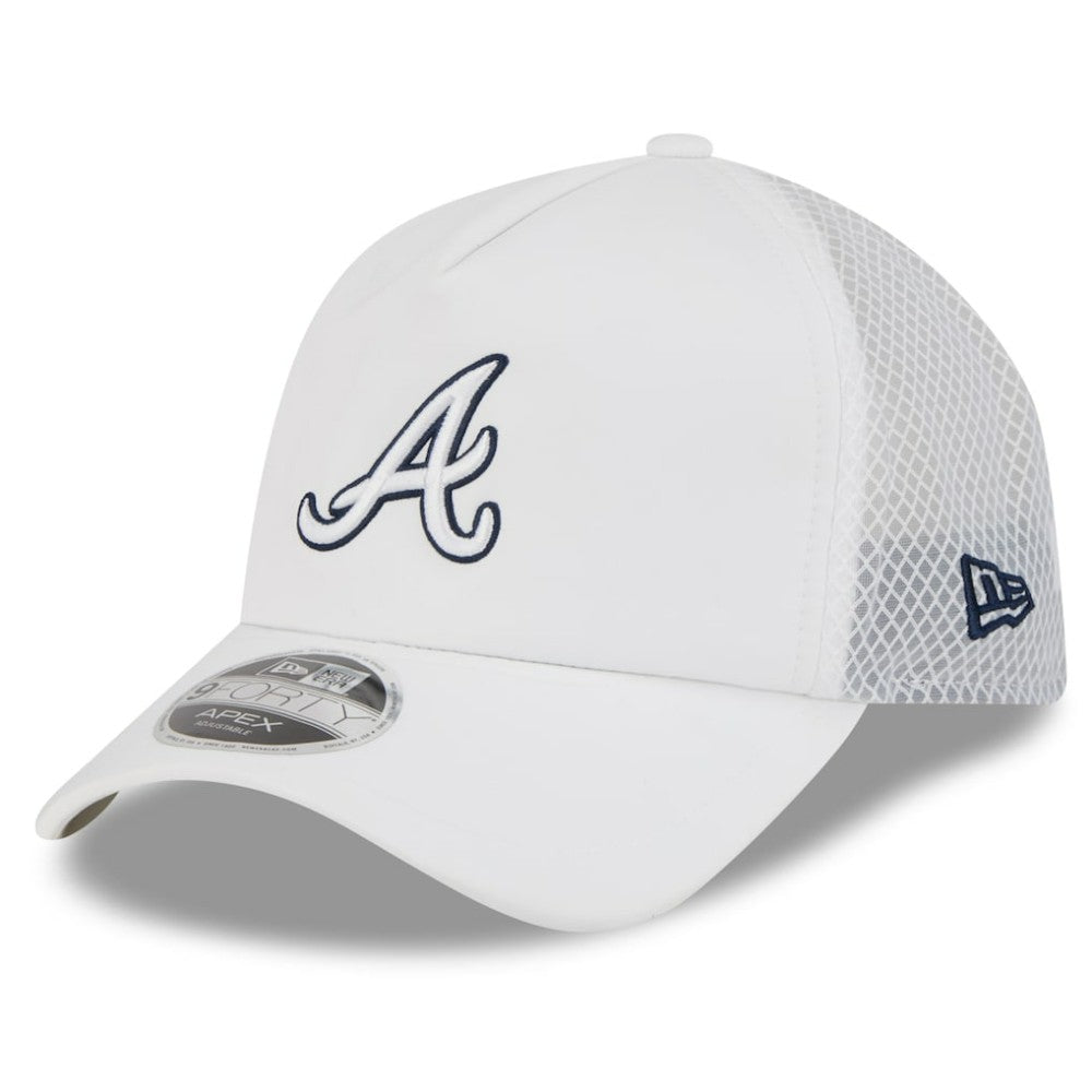 Atlanta Braves New Era 2026 Batting Practice Apex 9FORTY Adjustable Trucker Hat | MLB New