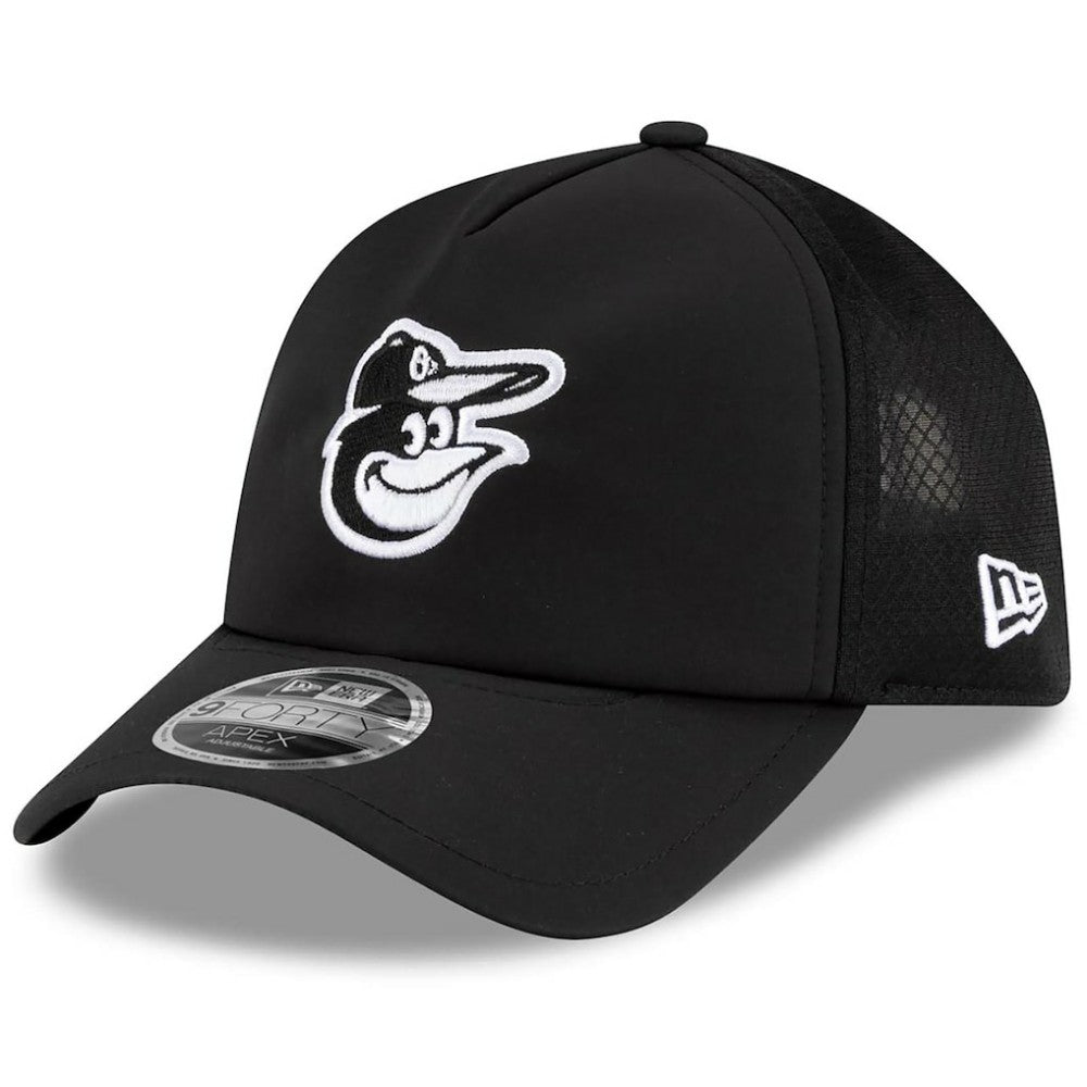 Baltimore Orioles New Era 2026 Batting Practice Apex 9FORTY Adjustable Trucker Hat | MLB For sale