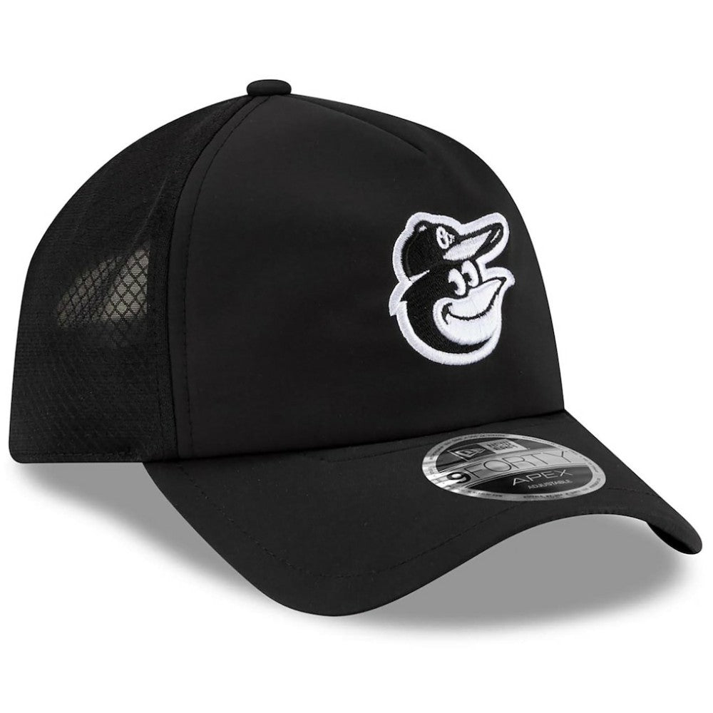 Baltimore Orioles New Era 2026 Batting Practice Apex 9FORTY Adjustable Trucker Hat | MLB For sale