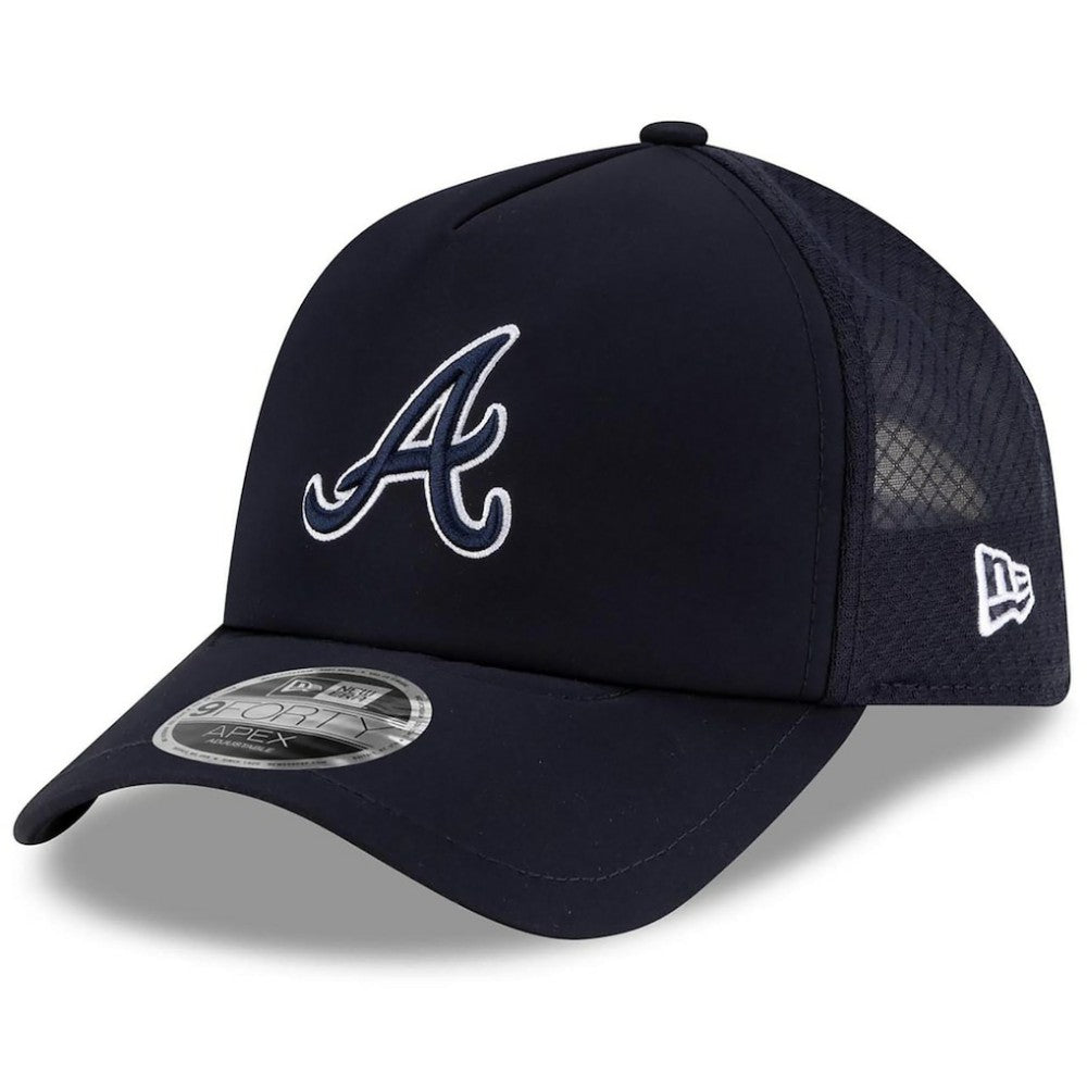 Atlanta Braves New Era 2026 Batting Practice Apex 9FORTY Adjustable Trucker Hat | MLB Online