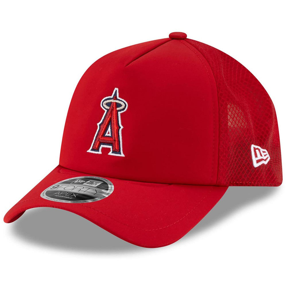 Los Angeles Angels New Era 2026 Batting Practice Apex 9FORTY Adjustable Trucker Hat | MLB Sale
