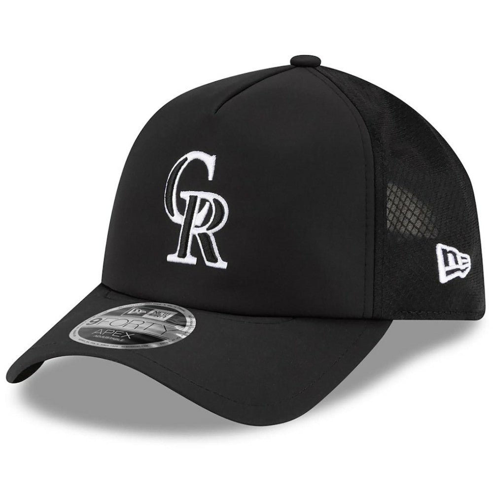 Colorado Rockies New Era 2026 Batting Practice Apex 9FORTY Adjustable Trucker Hat | MLB For sale