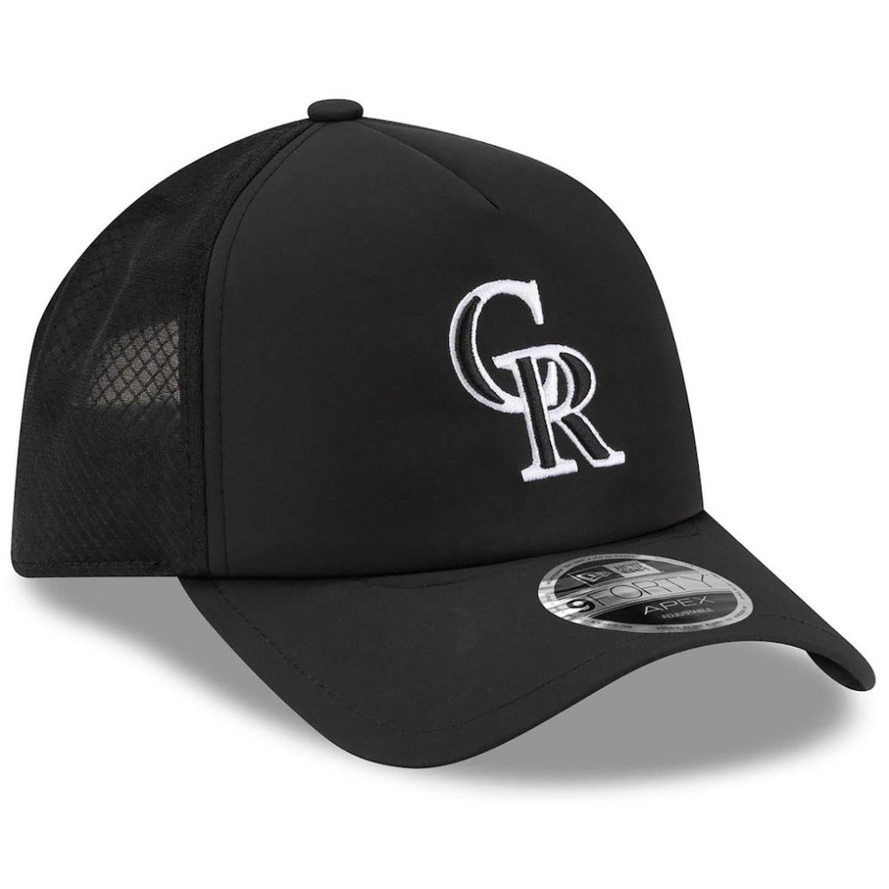 Colorado Rockies New Era 2026 Batting Practice Apex 9FORTY Adjustable Trucker Hat | MLB For sale