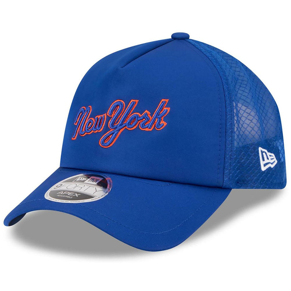 New York Mets New Era 2026 Batting Practice Apex 9FORTY Adjustable Trucker Hat | MLB Sale