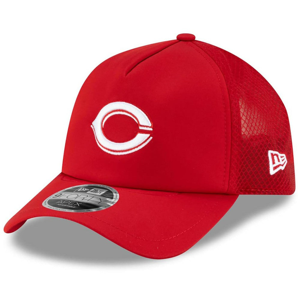 Cincinnati Reds New Era 2026 Batting Practice Apex 9FORTY Adjustable Trucker Hat | MLB Discount