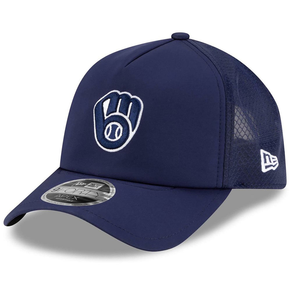 Milwaukee Brewers New Era 2026 Batting Practice Apex 9FORTY Adjustable Trucker Hat | MLB Shop