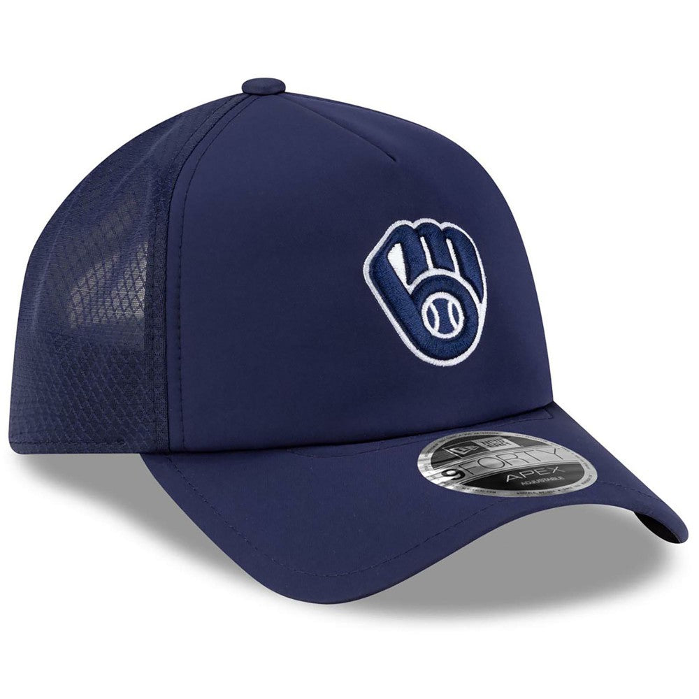 Milwaukee Brewers New Era 2026 Batting Practice Apex 9FORTY Adjustable Trucker Hat | MLB Shop