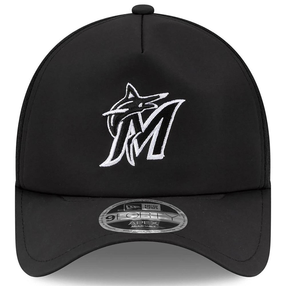 Miami Marlins New Era 2026 Batting Practice Apex 9FORTY Adjustable Trucker Hat | MLB For sale