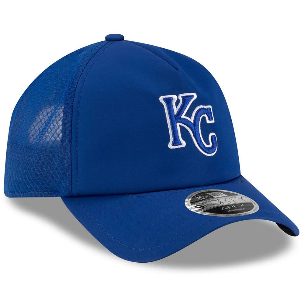 Kansas City Royals New Era 2026 Batting Practice Apex 9FORTY Adjustable Trucker Hat | MLB Shop