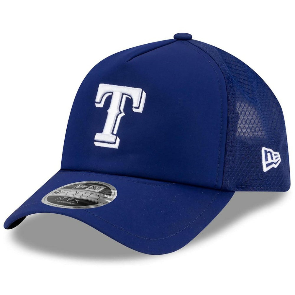 Texas Rangers New Era 2026 Batting Practice Apex 9FORTY Adjustable Trucker Hat | MLB On Sale