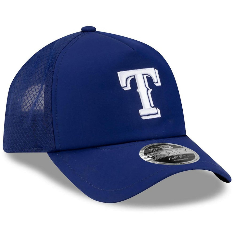 Texas Rangers New Era 2026 Batting Practice Apex 9FORTY Adjustable Trucker Hat | MLB On Sale