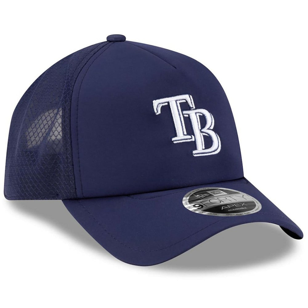 Tampa Bay Rays New Era 2026 Batting Practice Apex 9FORTY Adjustable Trucker Hat | MLB Sale