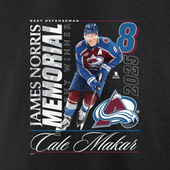 Cale Makar Colorado Avalanche 2025 Norris Trophy Winner T-Shirt Outlet