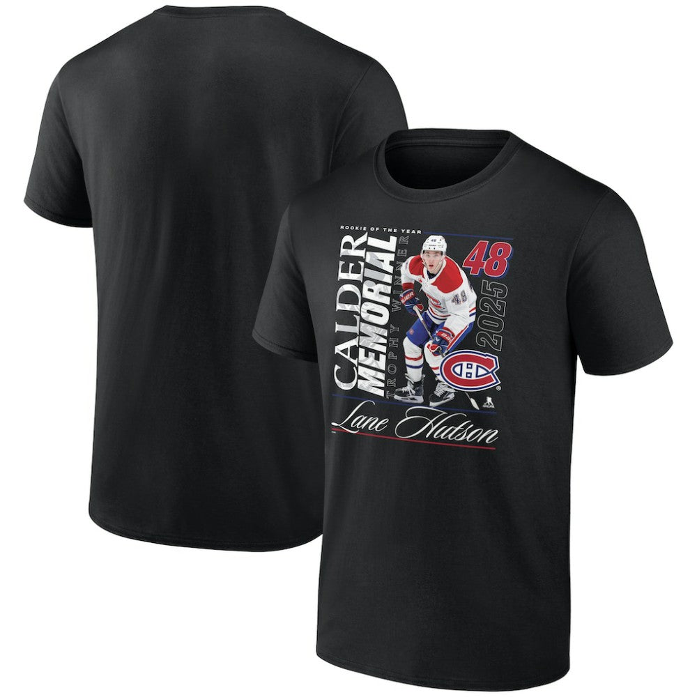Lane Hutson Montreal Canadiens 2025 Calder Memorial Trophy Winner T-Shirt On Sale
