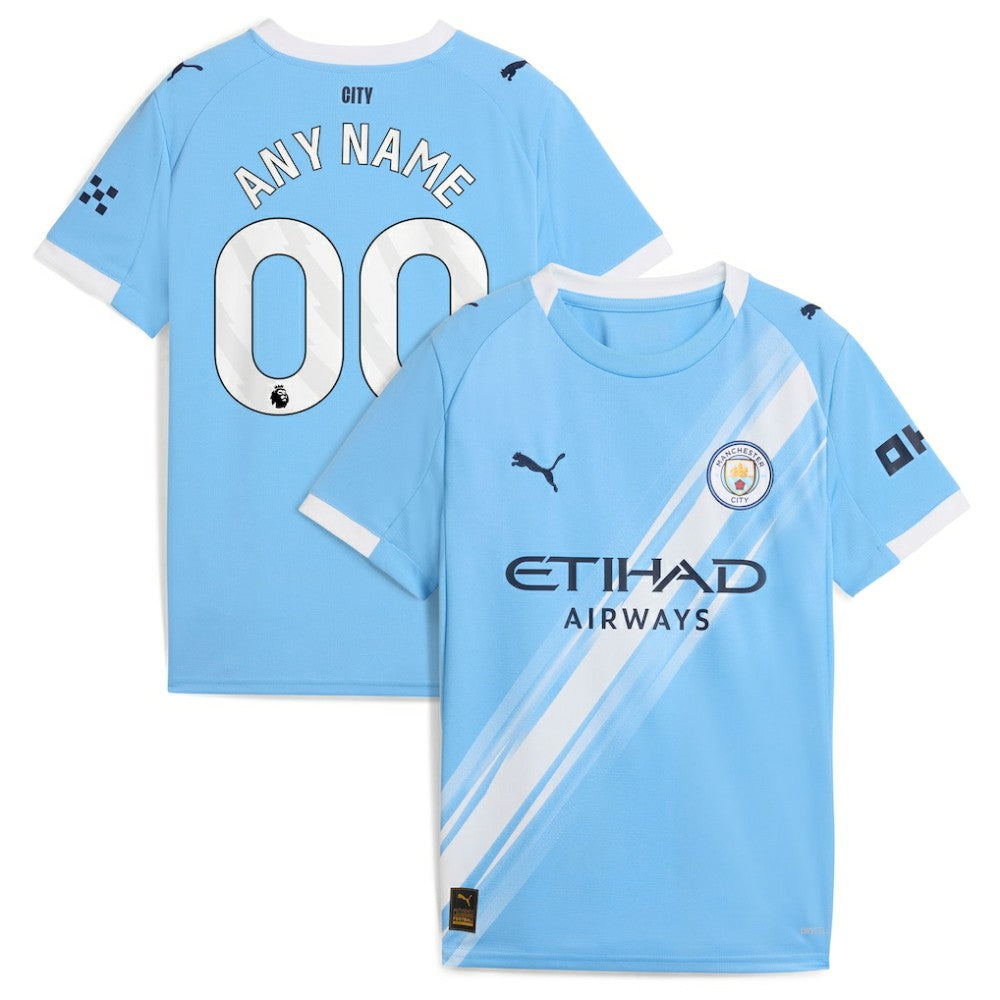 Manchester City Youth 2025/26 Home Replica Custom Jersey Sky Blue - Puma