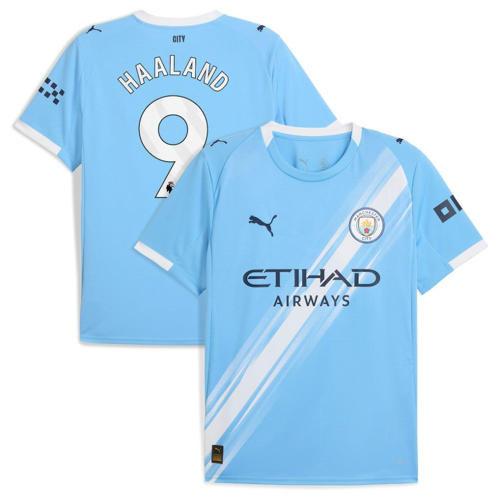 Erling Haaland Manchester City 2025/26 Home Replica Player Jersey Sky Blue - Puma