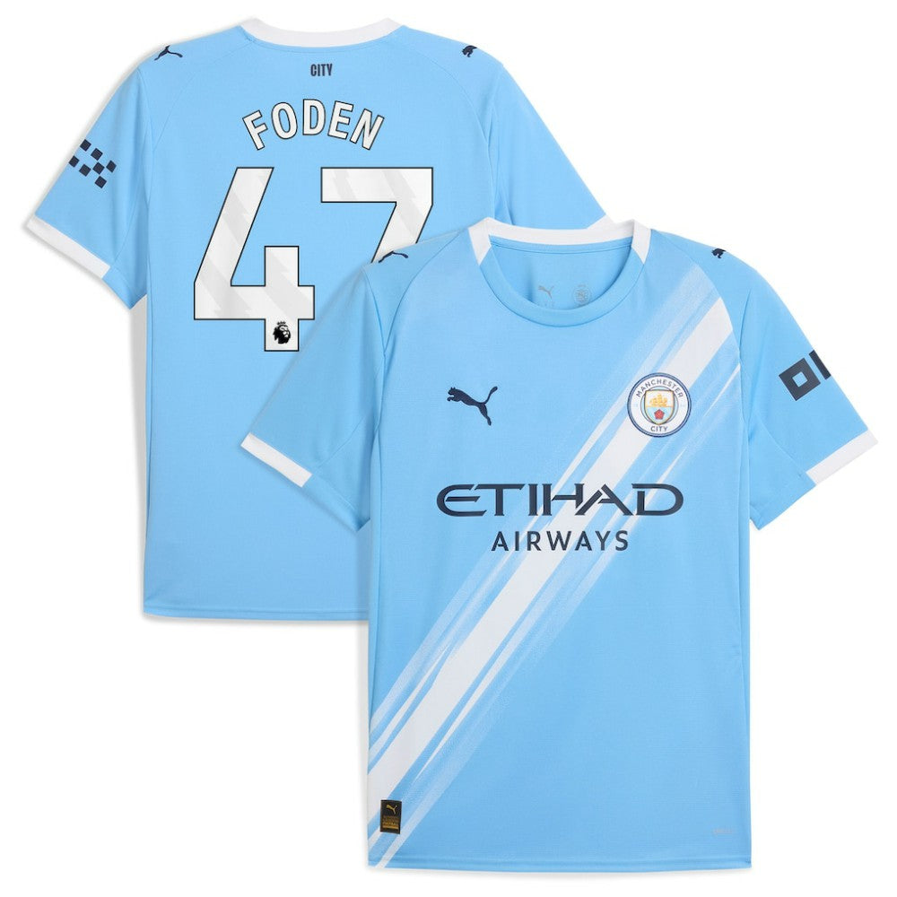 Phil Foden Manchester City 2025/26 Home Replica Player Jersey Sky Blue - Puma
