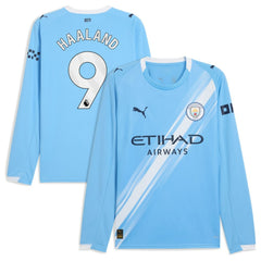 Erling Haaland Manchester City 2025/26 Home Replica Long Sleeve Player Jersey Sky Blue - Puma