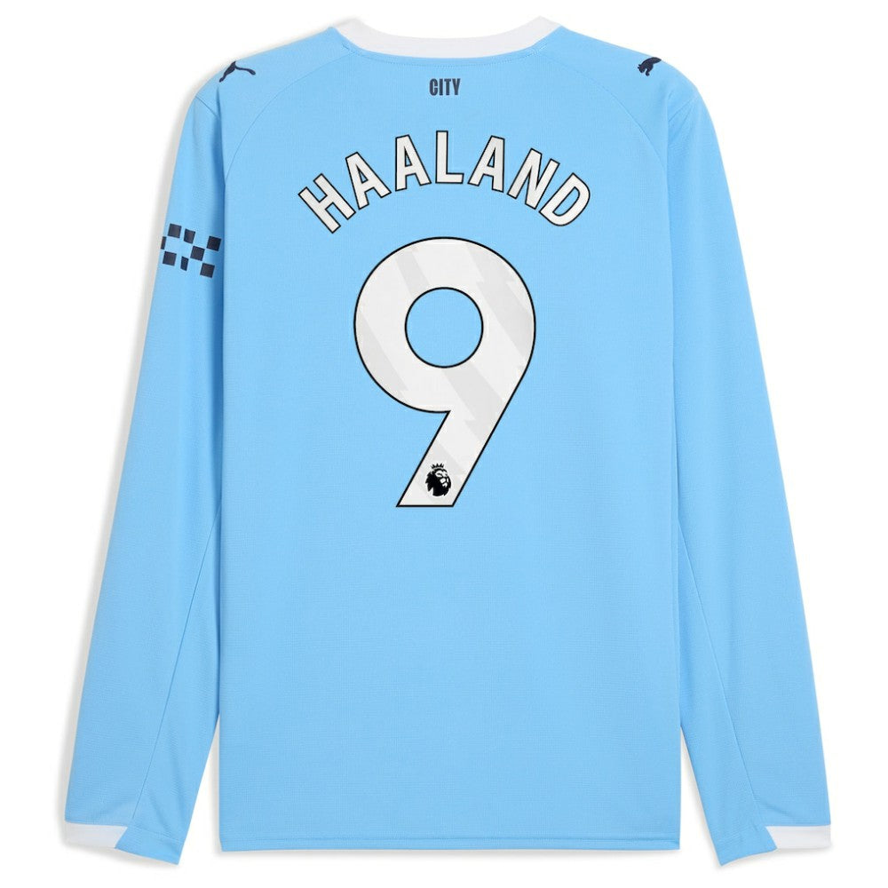 Erling Haaland Manchester City 2025/26 Home Replica Long Sleeve Player Jersey Sky Blue - Puma