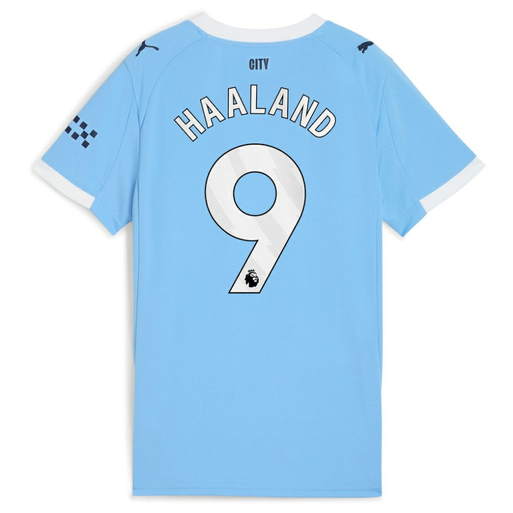 Erling Haaland Manchester City Women's 2025/26 Home Replica Player Jersey Sky Blue - Puma