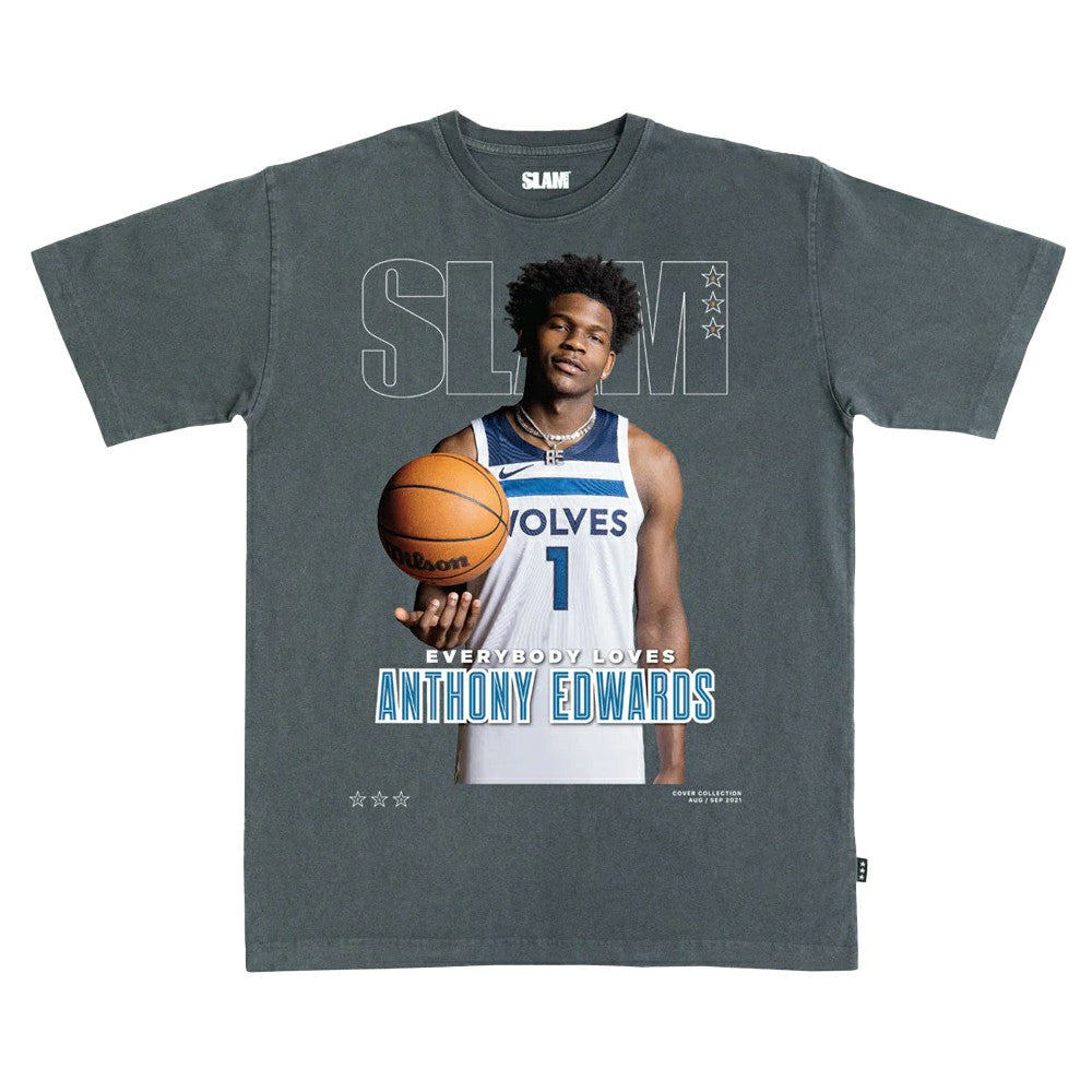 Anthony Edwards Minnesota Timberwolves SLAM Cover T-Shirt For Sale