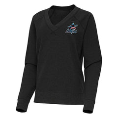 Miami Marlins Antigua Women's Varsity Tri-Blend V-Neck Long Sleeve T-Shirt | MLB Online