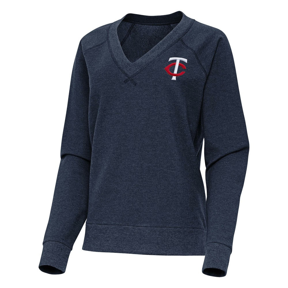 Minnesota Twins Antigua Women's Varsity Tri-Blend V-Neck Long Sleeve T-Shirt | MLB Near me